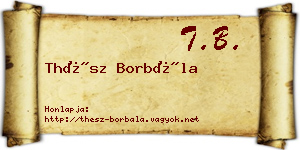Thész Borbála névjegykártya